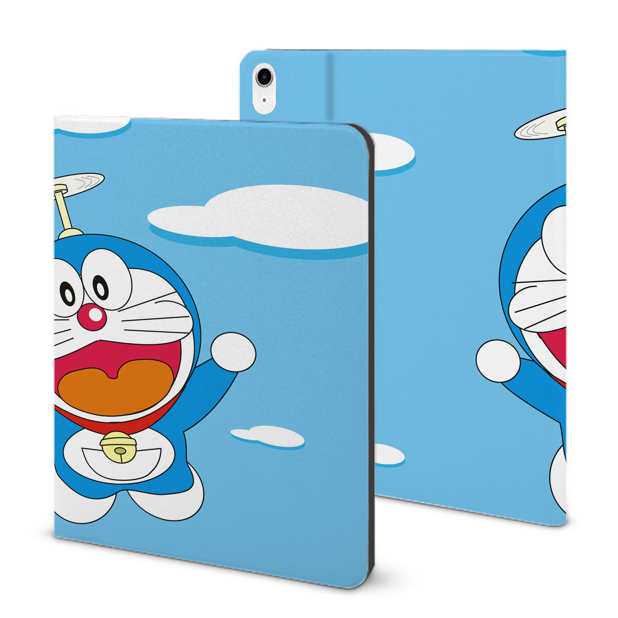 （画像用） ドラえもん Doraemon IPad ケース ブック型 PUレザー TPU 耐衝撃 軽量 薄型 ペン収納なし 全面保護 IPad 各モデル対応